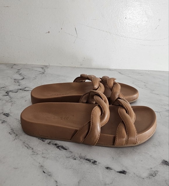 Madewell Brown Braided Slide Sandals 6 NEW - Picture 3 of 7